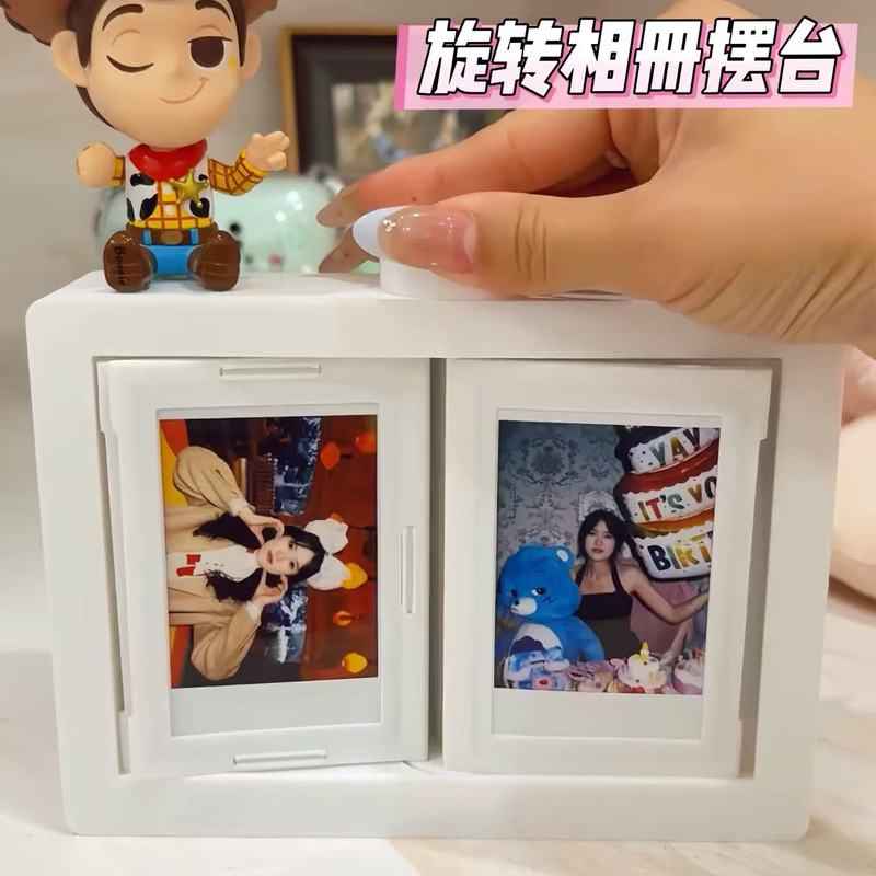 ポラロイド回転フォトアルバムテーブルフォトストレージフォトフレーム 3D プリントデスクトップ装飾品卒業シーズン誕生日ギフト|undefined