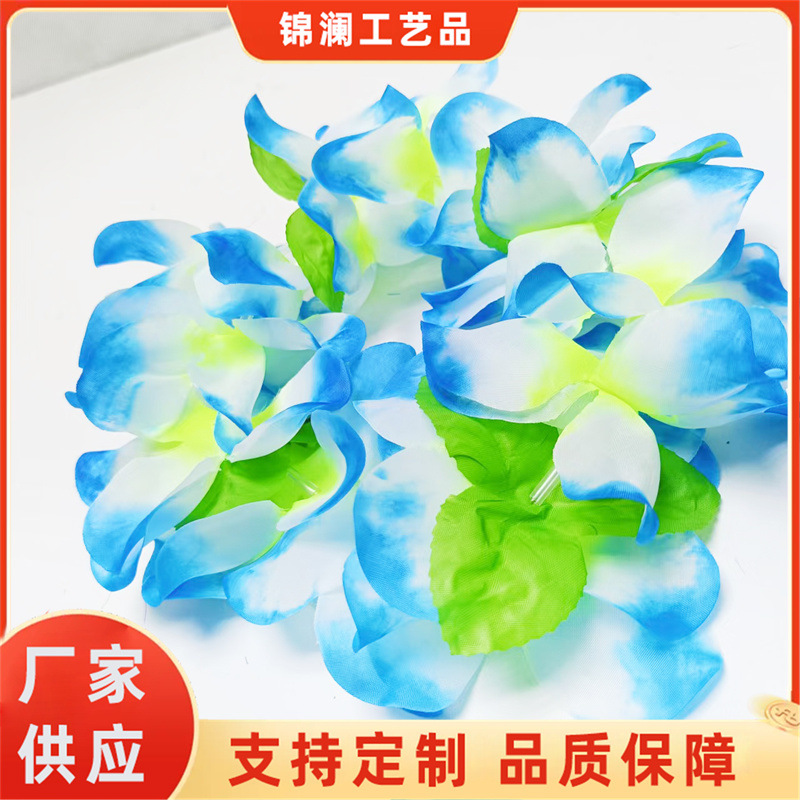 Fabricantes al por mayor Amazon Hula Dance Flower Ring Collar Anillo para el cuello Anillo para el pecho Actuación Noche Transfronteriza Nueva corona hawaiana