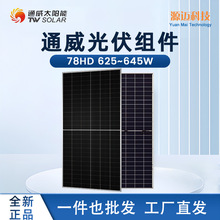 TW solar panel通威光伏板组件78HD625W-645W太阳能双玻光伏组件