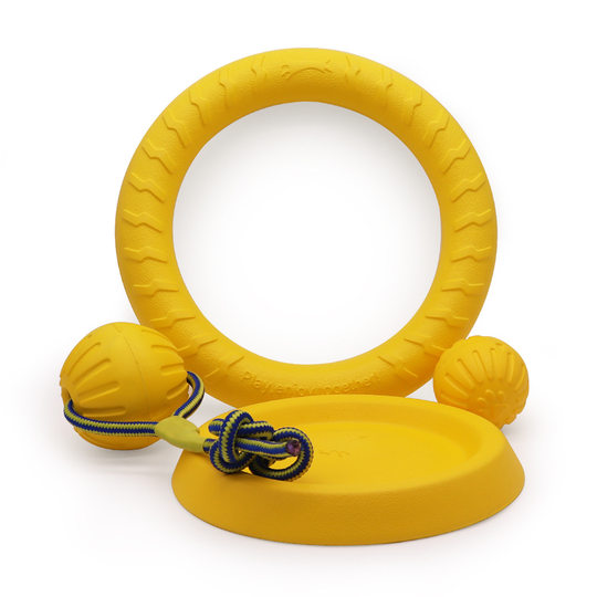 EVA Dog Toys Self-relief Molar Pet Toys Can't Bite Dog Frisbee Toy Ball Supplies Dog Ring