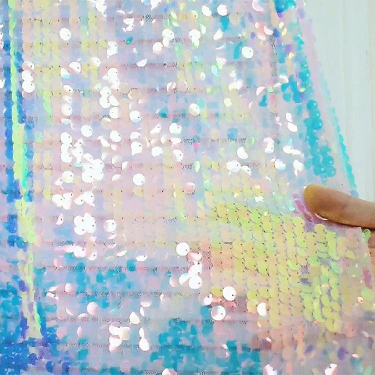 TEMU Spot emitió una pantalla de ventana de lentejuelas bordadas transfronterizas, cortinas terminadas, decoración de fiesta de bodas, tela de fondo