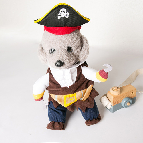 Funny dog ​​clothes, cat, funny Bichon Frize puppies, small dogs, Teddy pirate costumes, pet clothes