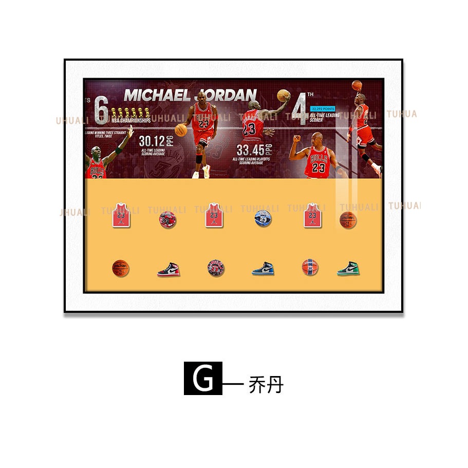 Pintura decorativa de baloncesto, estrella del baloncesto, club Jordan James, sala de estar, entrada, dormitorio, habitación de niños, pintura colgante