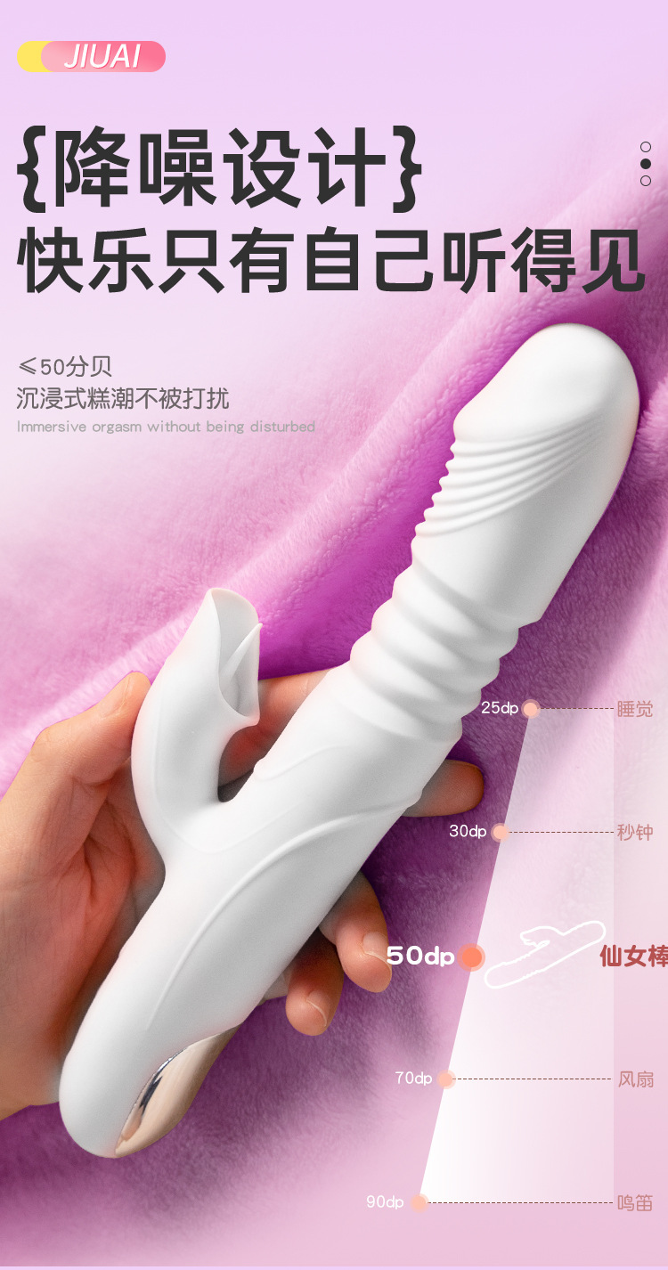 Jiuai Fairy Vibrating Wand for Adults, Electric Button Control, Pink/White/Yellow, ABS — detail image 19