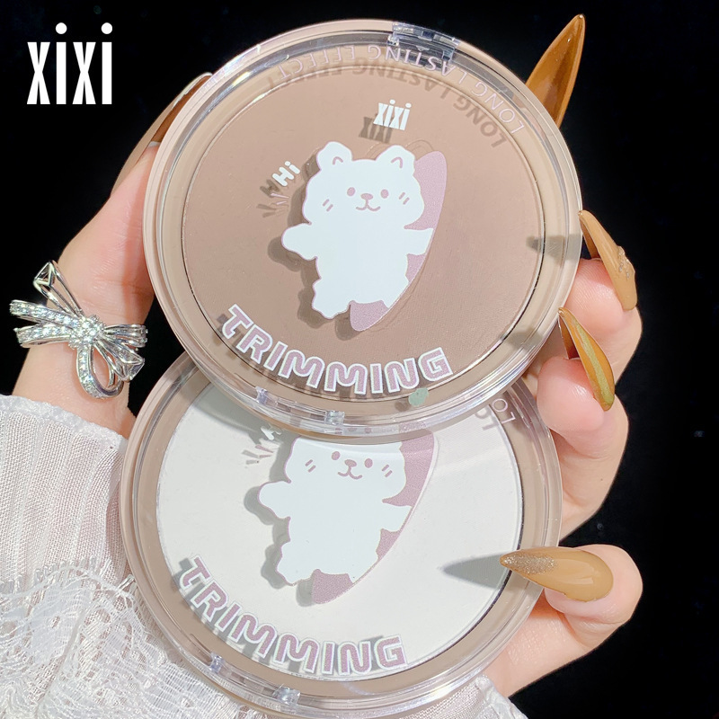 Makeup primer, two-color matte three dimensional contouring palette, brightening eye shadow for face for contouring, silhouette correction