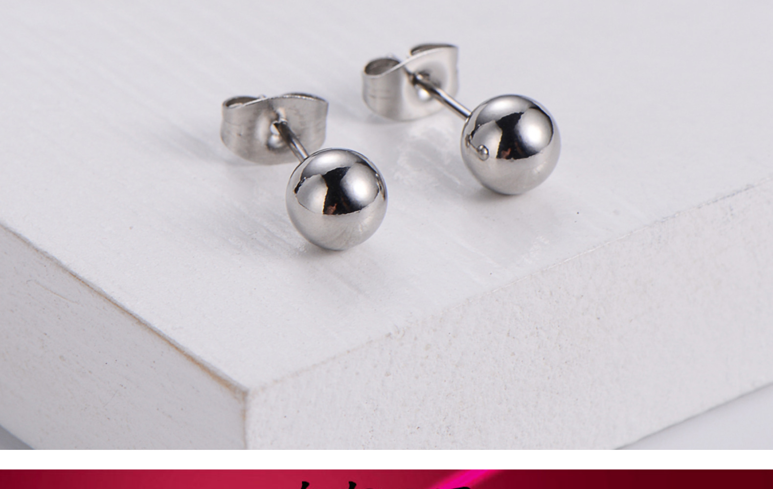 wholesale jewelry round bead butterfly pendant titanium steel necklace earrings set nihaojewelry