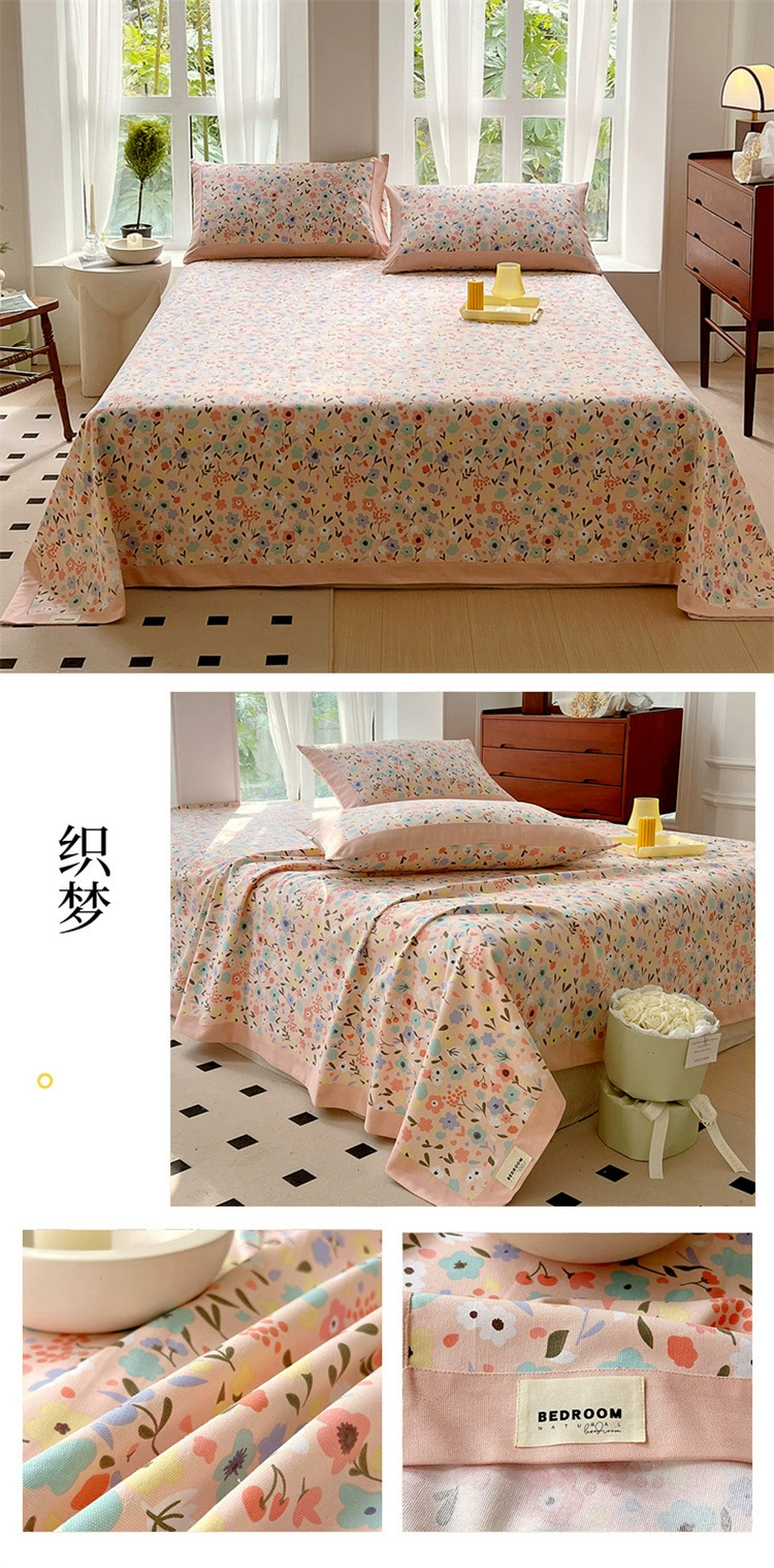 Cotton sheet, mat, set for elementary school students, 100% cotton, 3 piece set, increased thickness