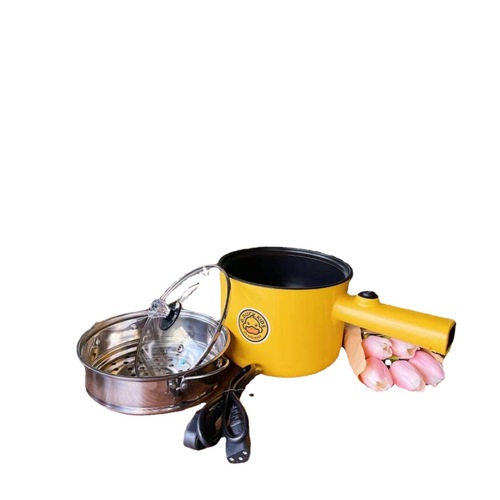 G.DUCK Hello little yellow duck electric cooking pot student household multi-functional small electric pot non-stick pot small electric hot pot
