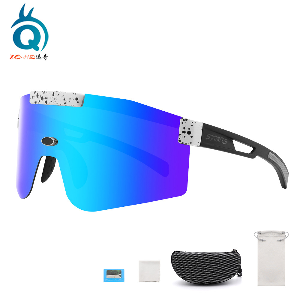 밝은 흰색 블루/블랙 도트/편광 다채로운 블루