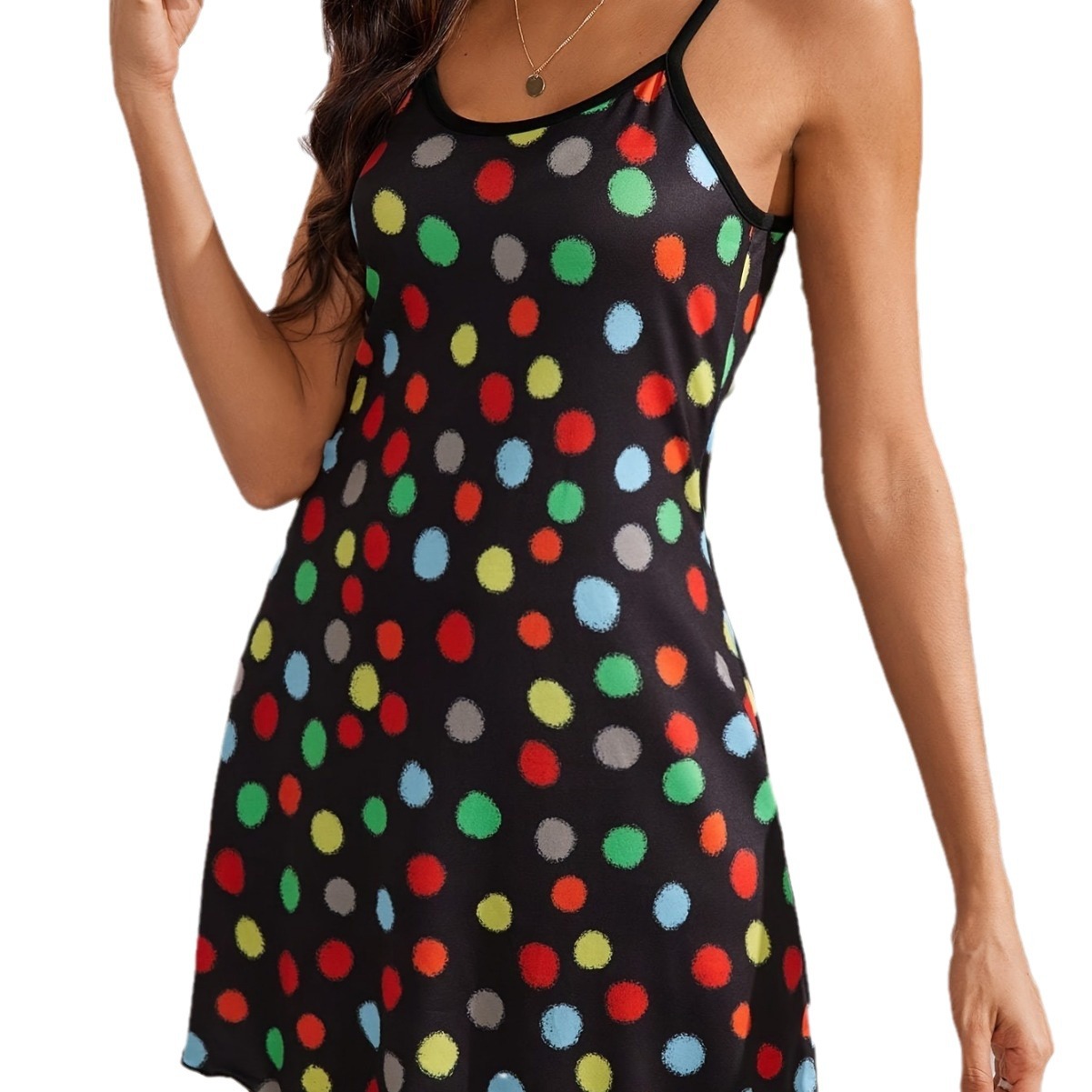 Verano Amazon transfronterizo europeo y americano talla grande camisero mujer primavera y verano tirantes seda de leche ropa de hogar camisero al por mayor