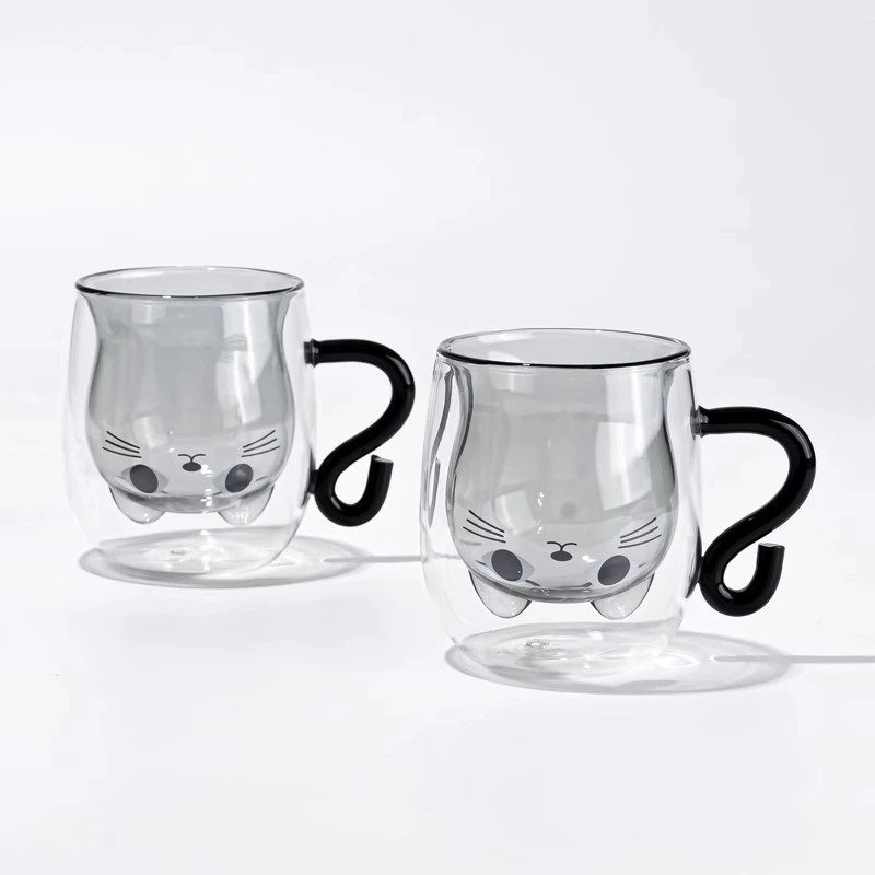 ♔Креативная cat чашка мультфильм чашка для воды милая творческая чашка кофе простая чашка парные стеклянные чашки когти кошки