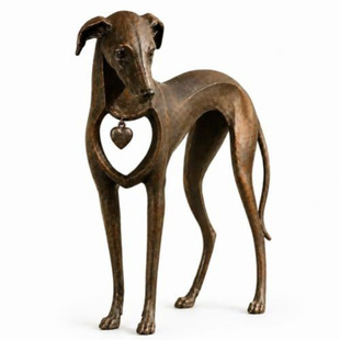 �羳Vintage Sighthound Dog Sculpture�����D�cȮ���������b�Ʒ