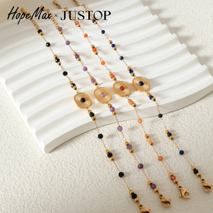 JUSTOP �W����Ȼʯ��朲��P����Ͼ�18K������ʯ�ڼt����Ʒ