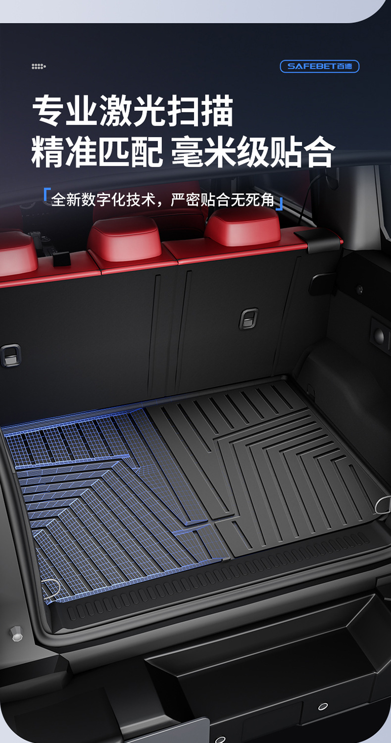 Suitable for Tank 300 New Energy 400 500 Special Vehicles, Tpe Car Trunk Mat Interior Accessories