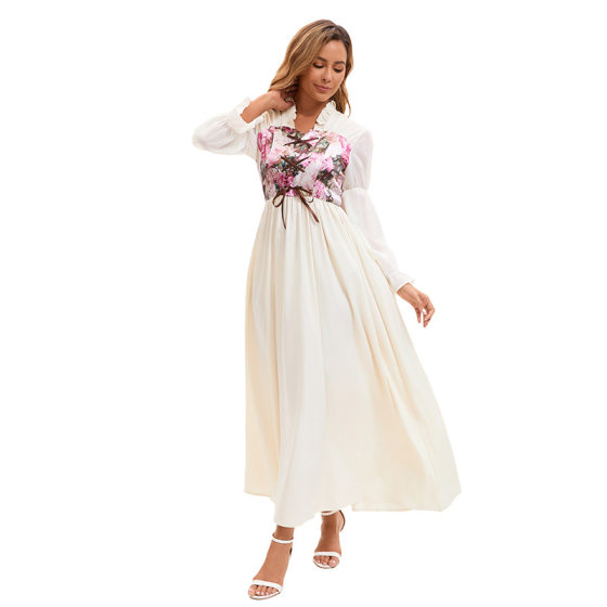 Real Shot 2025 Spring New French dress Light Luxury Dress Wear Halloween Performance Drama Stage Dress