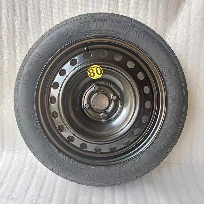 Suitable for Vinfast Vf3 Small Spare Tire Wholesale Foreign Trade Cross-Border New Energy Vehicle Parts 16inch Steel Rim Iron Rim
