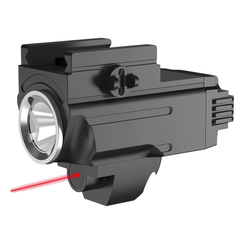 Тактический фонарь для улицы с лазерным прицелом, фонарь с мощным светом, красный лазерный фонарь на планку, фонарь с насадкой