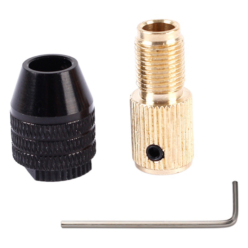 0,3-3,2mm pequeño motor eje central tres mandíbula mandril 2,0-5,0mm agujero del eje con M8 motor Chuck traje