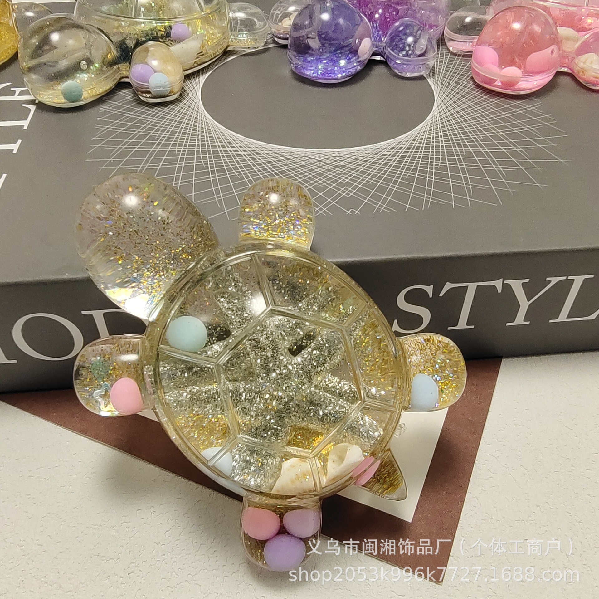 Double Starfish Flowsand Turtle (Silver)