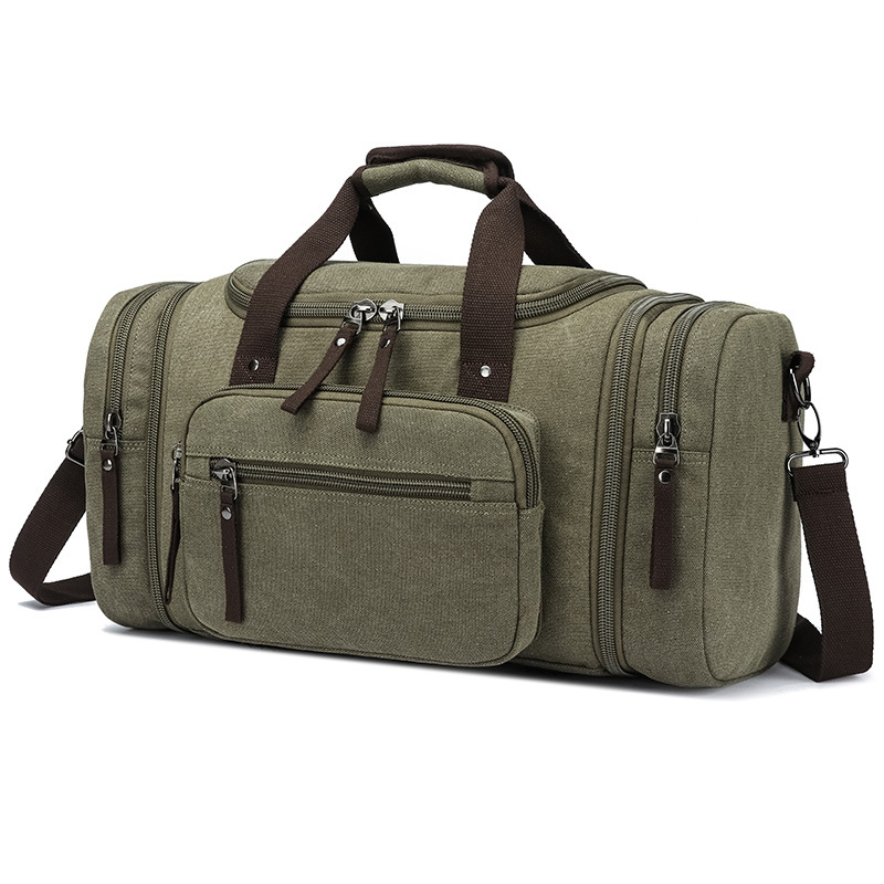 Estilo coreano transfronterizo de gran capacidad de equipaje bolsa de viaje casual de moda al aire libre crossbody portátil bolsa de viaje de lona