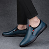 Autumn and winter men's large-size leather shoes men's low-top leather shoes comfortable work shoes 37-46 cross-border large cicada wolf