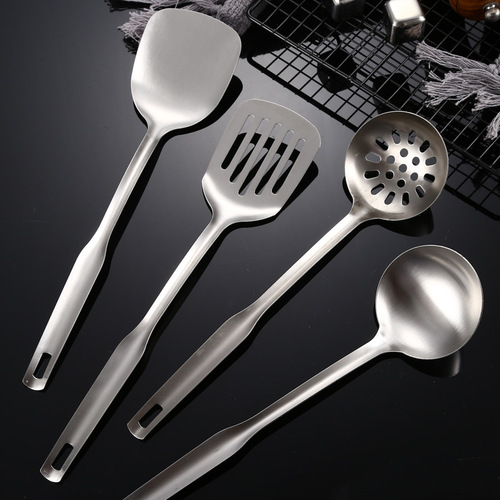 [Wholesale] Stainless Steel Soup Spoon, Colander, Small Cooking Spatula, Strainer Spatula, Hot Pot Spoon, Soup Ladle, Pancake Turner