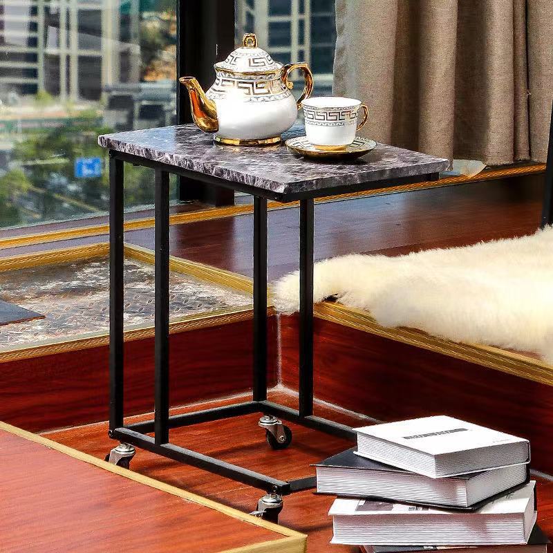 Modern Minimalist Sofa Side Table,Mobile Corner Table,Mini Coffee Table,Wrought Iron Side Table,Nordic Small Square Table,Bedside Table