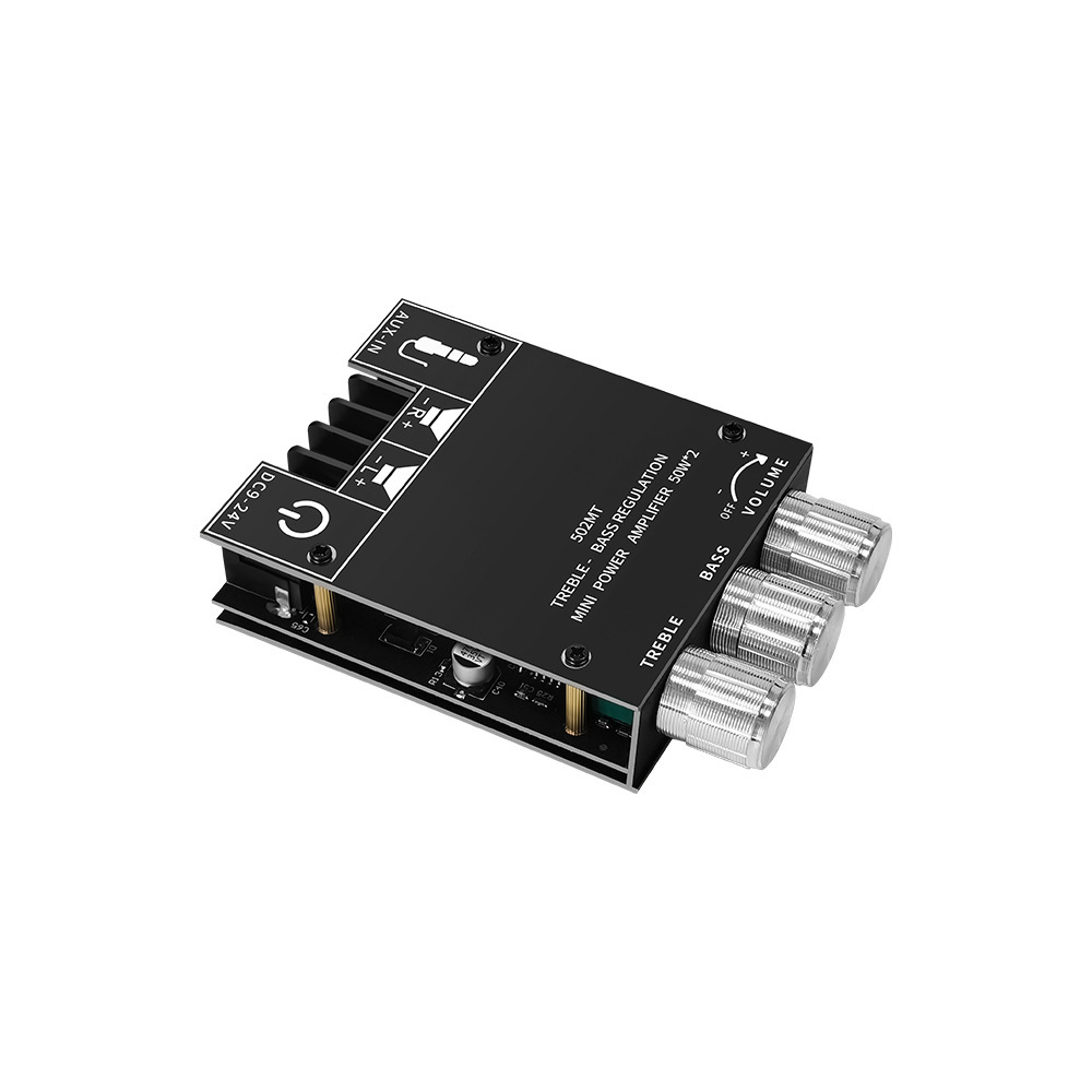 ZK-502MT 2.0立体声蓝牙音频数字HIFI功放板模块50W*2高低音调节
