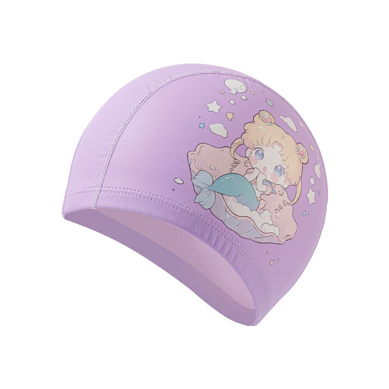 Purple swimming cap