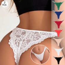 跨境专供多码性感欧美内裤亚马逊镂空透气无痕蕾丝边女士纯棉裆
