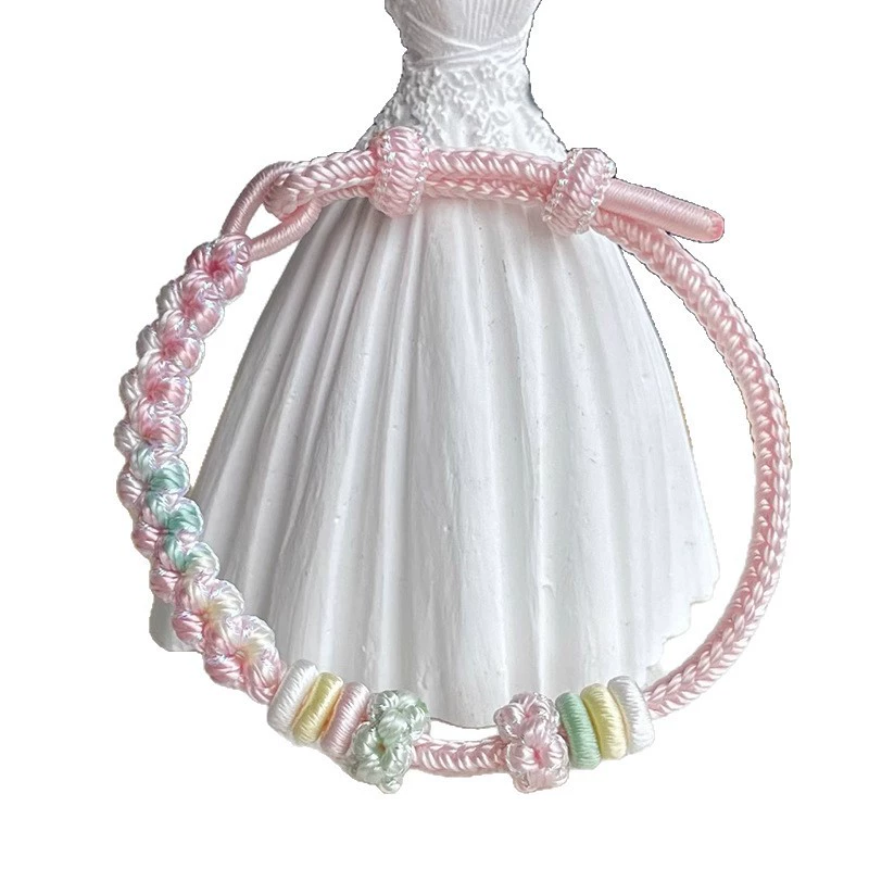 Золотое одно бисер bracelet, подвеска день рождения, красная веревочная браслет, орхидея