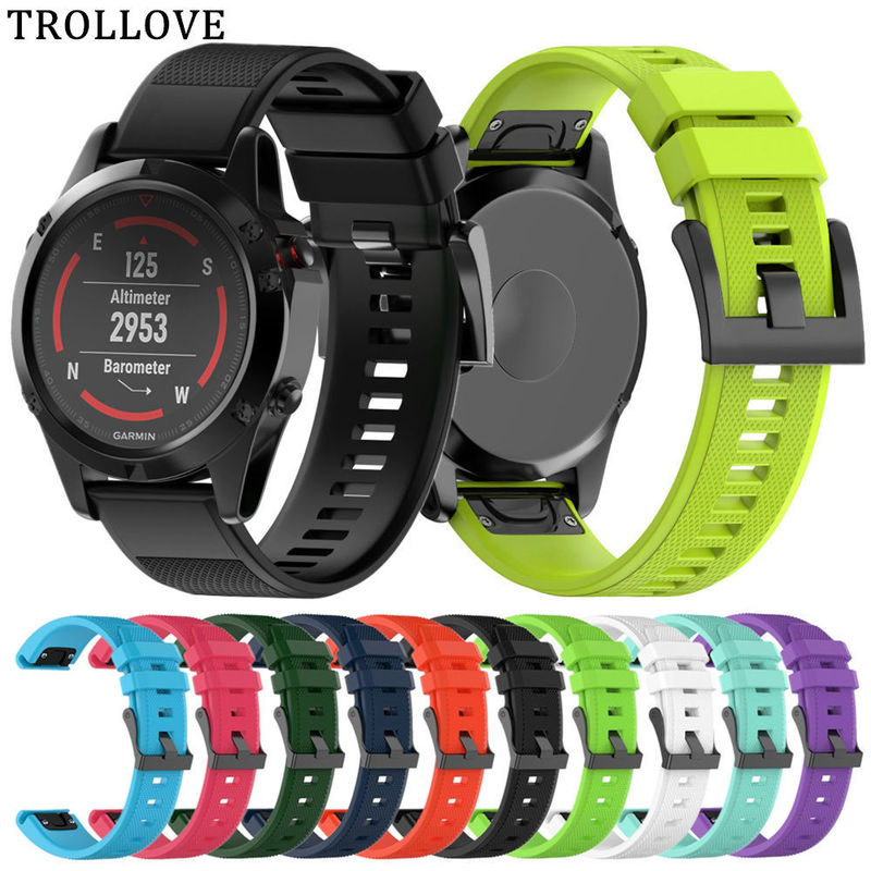 Suitable for Garmin Fenix 5, Fenix 6, 7, Fenix 3, Fenix 7X Quick-Release Silicone Watch Band 935, 6X Suitable for Garmin Fenix 5, Fenix 6, 7, Fenix 3, Fenix 7X Quick-Release Silicone Watch Band 935, 6X