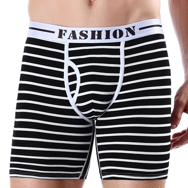Men's Underwear Long Anti-wear Leg Underwear Men's Front Hole Summer Thin Cotton Underwear Anti-hem Boxers Running