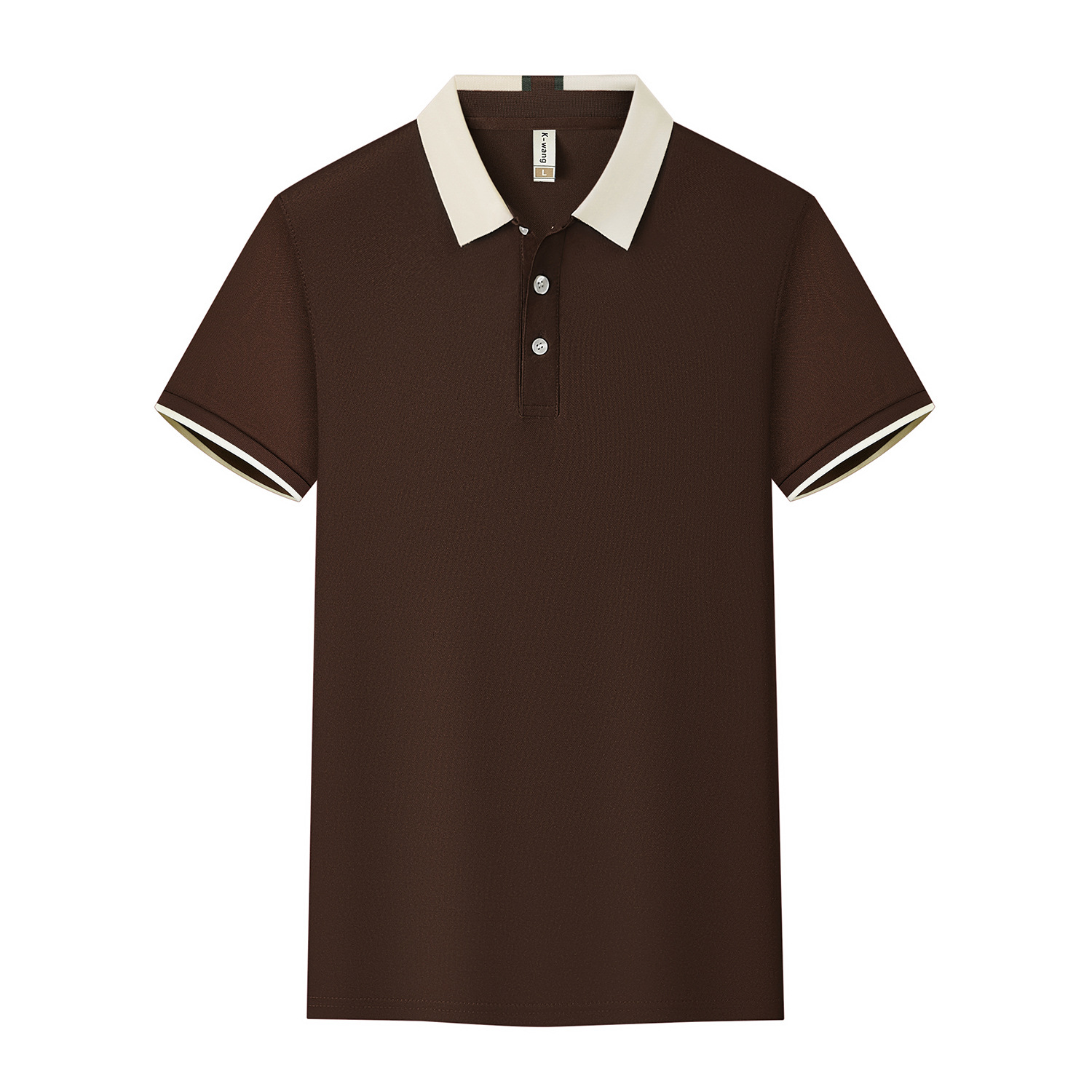 (datos de archivo en stock) 2025 primavera y verano nuevo 190 gramos 100% fibra de iones de hielo polo camiseta corta para hombres