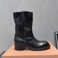 Black~Mid-calf boot
