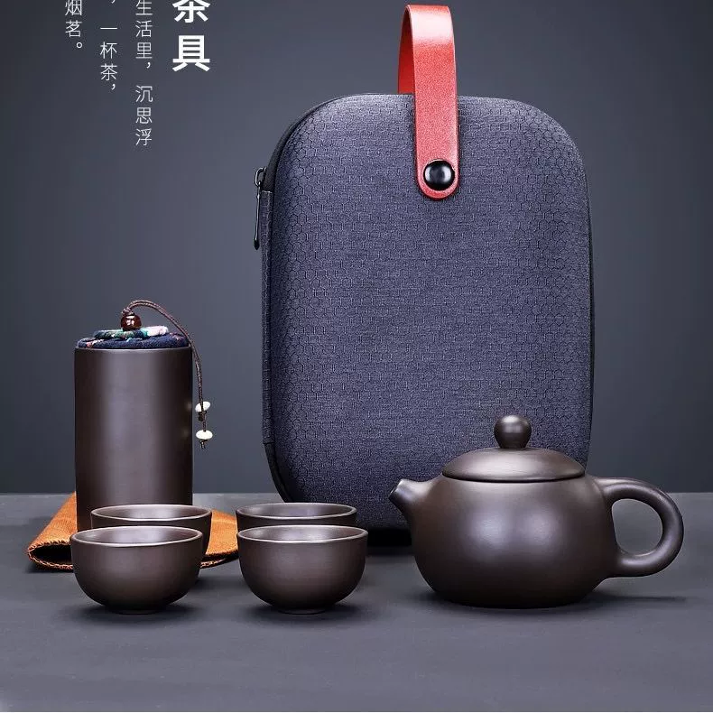 Handheld tea set for traveling, travel storage system