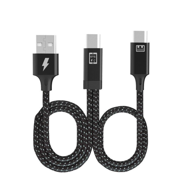 Tarjeta de sonido en vivo OTG Cable adaptador para Apple Android typec USB cable adaptador de teléfono móvil de carga síncrona 3,5