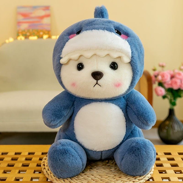 Transformed into a whale and bear doll (hat can be removed)