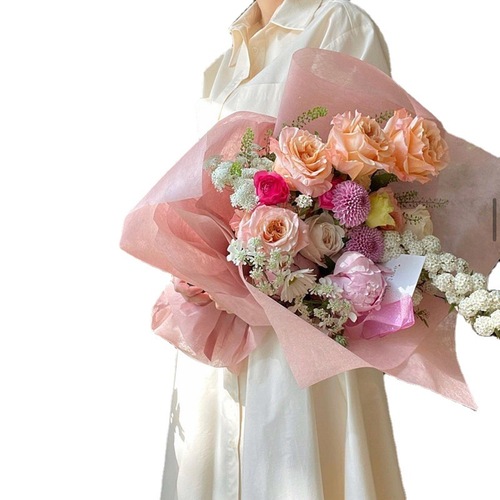 Pure Color Milk Cotton Paper Flower Bouquet Wrapping, Translucent Inner Lining Paper, Thick Waterproof DIY Floral Packaging Paper