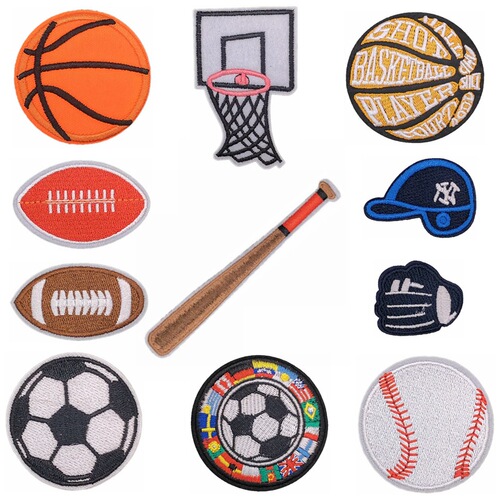 Lianxing cross-border football basketball baseball rugby embroidered cloth patch computer embroidered clothing decorative patch patch