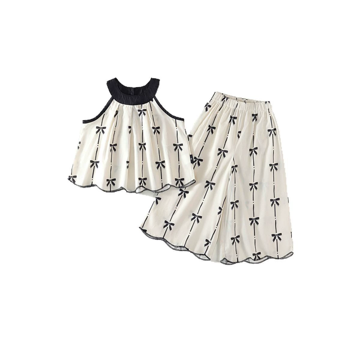 Children's Cotton Summer Set, Designer Two-Piece Outfit, Lightweight Breathable (90–140 cm)