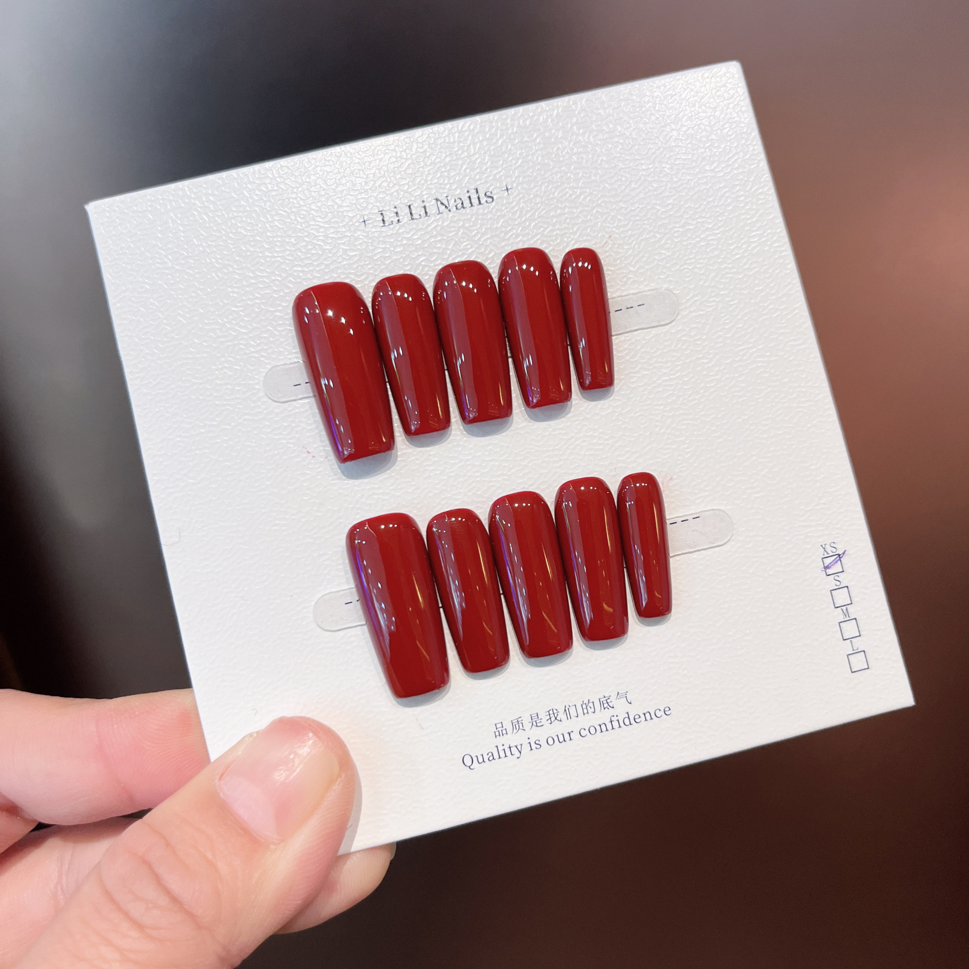 Uñas Postizas Hechas a Mano Ultradelgadas Sin Marcas para Mujeres