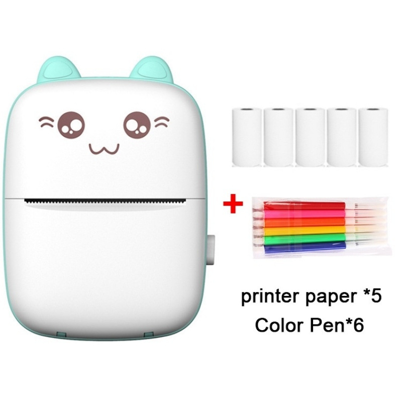 야옹 화이트/블루 [+인쇄용지 5롤+색연필]