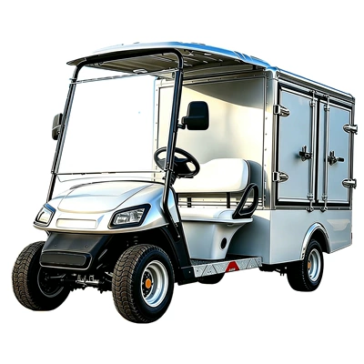 factory, scenic area, airport shuttle vehicle, Elektrikli qolf avtomobilləri - 2-seater-cargo-box-golf-cart