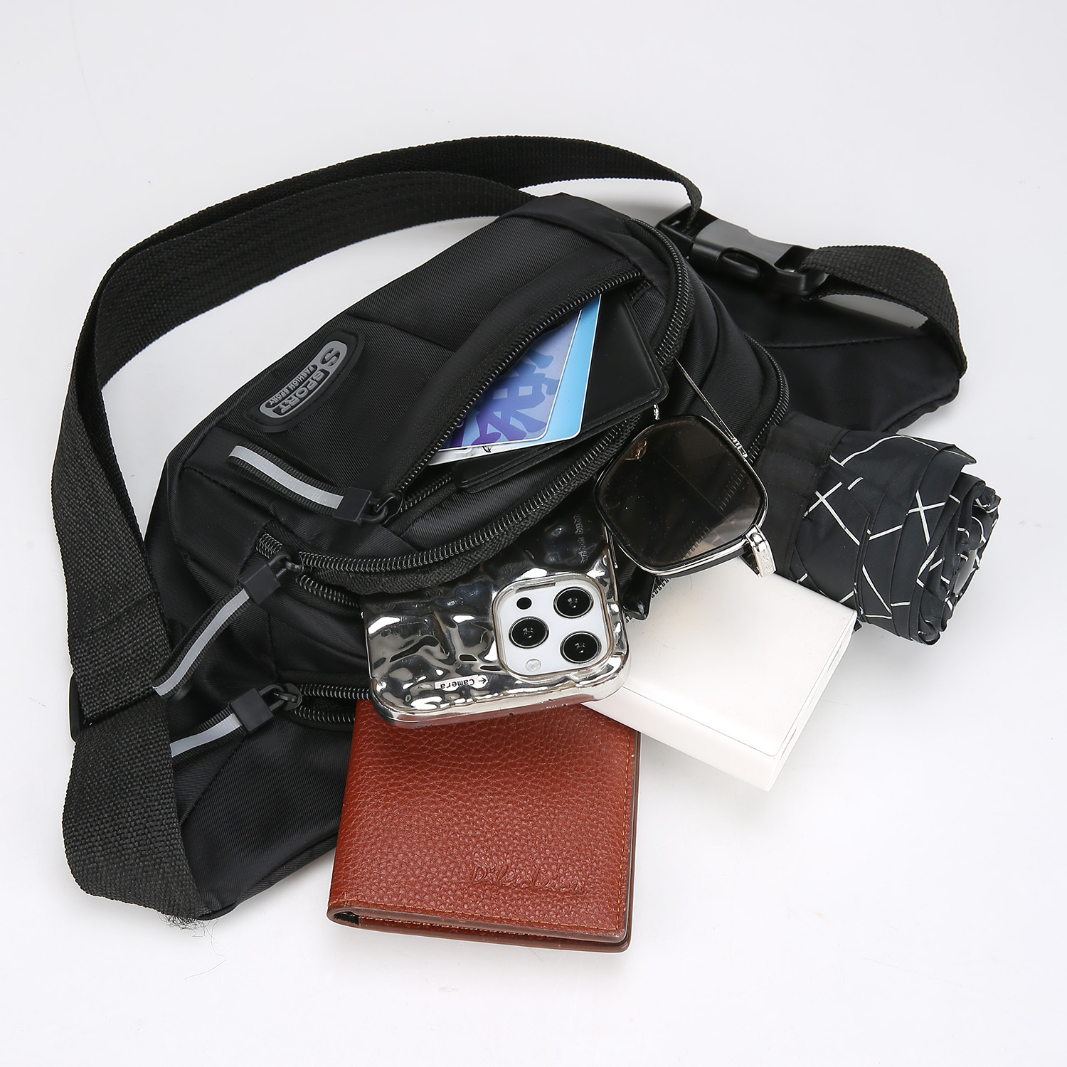 Bolso deportivo de moda para hombres, nuevo bolso de hombro al aire libre, bolso de pecho de bicicleta de gran capacidad