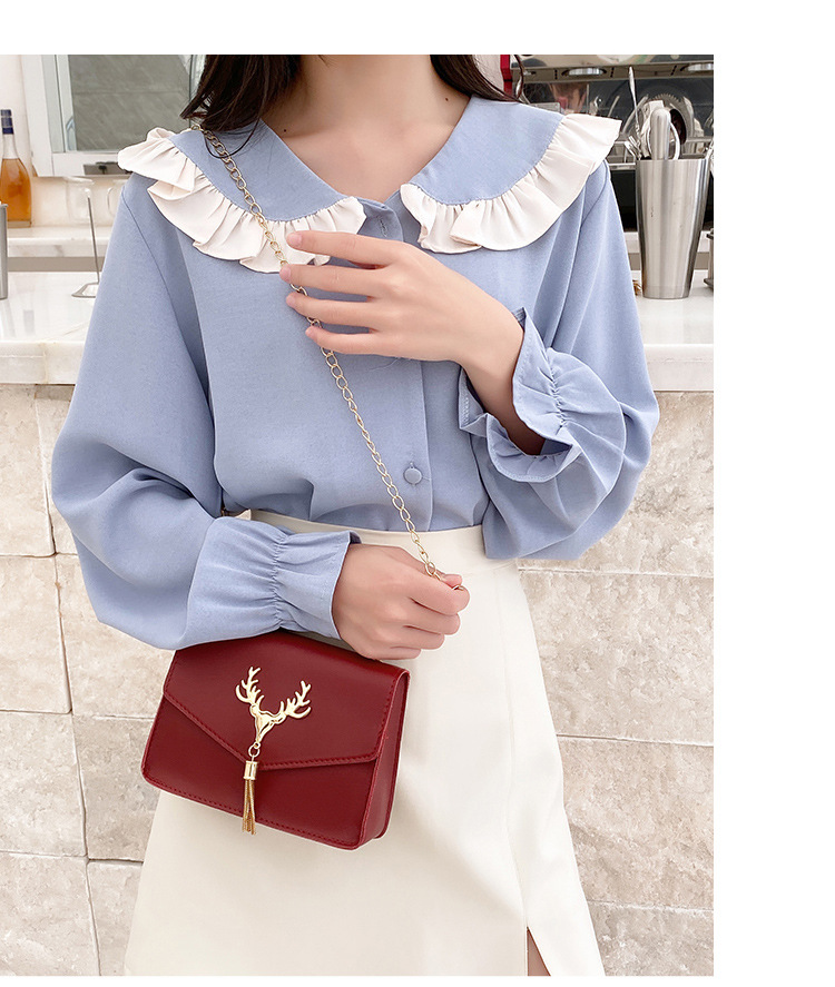 Women's Mini Pu Leather Color Block Lingge Fashion Square Magnetic Buckle Crossbody Bag display picture 8