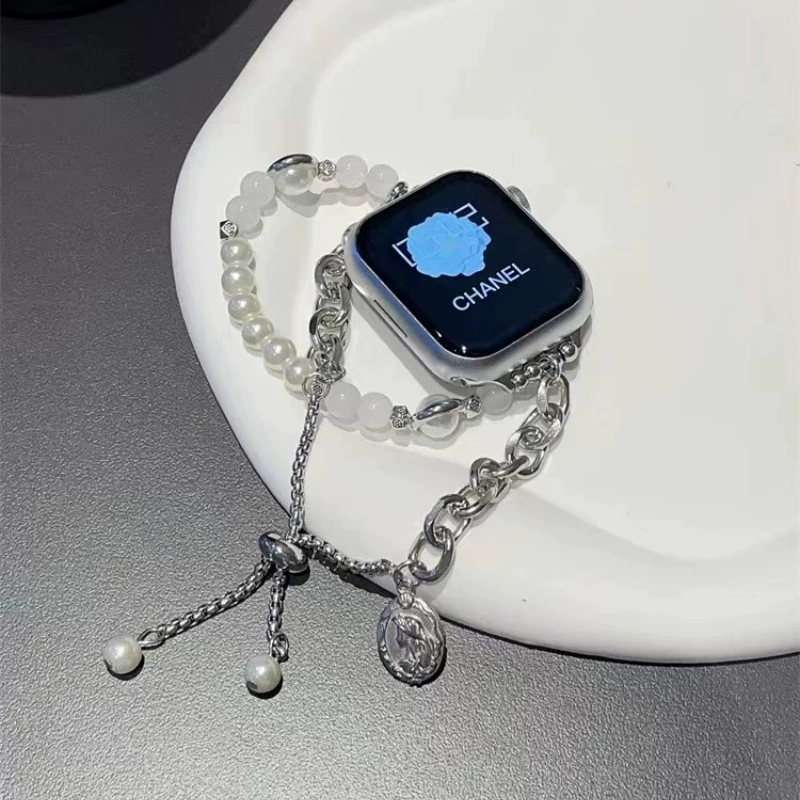 Подходит к Apple Watch Фея Любовная жемчужная продлевающая цепь I Watchs9 поколение SE браслет