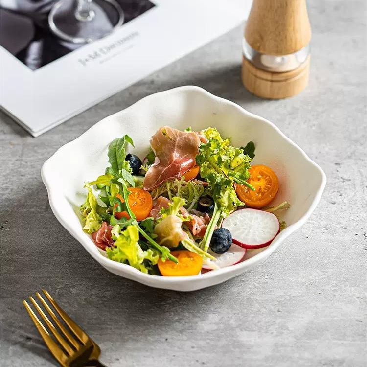 Plate Ceramic Dinner Plate Household Dish Plate Salad Bowl Premium Sense Nordic Dinner Plate Creative Lace Deep Dinner Plate Plate Ceramic Dinner Plate Household Dish Plate Salad Bowl Premium Sense Nordic Dinner Plate Creative Lace Deep Dinner Plate