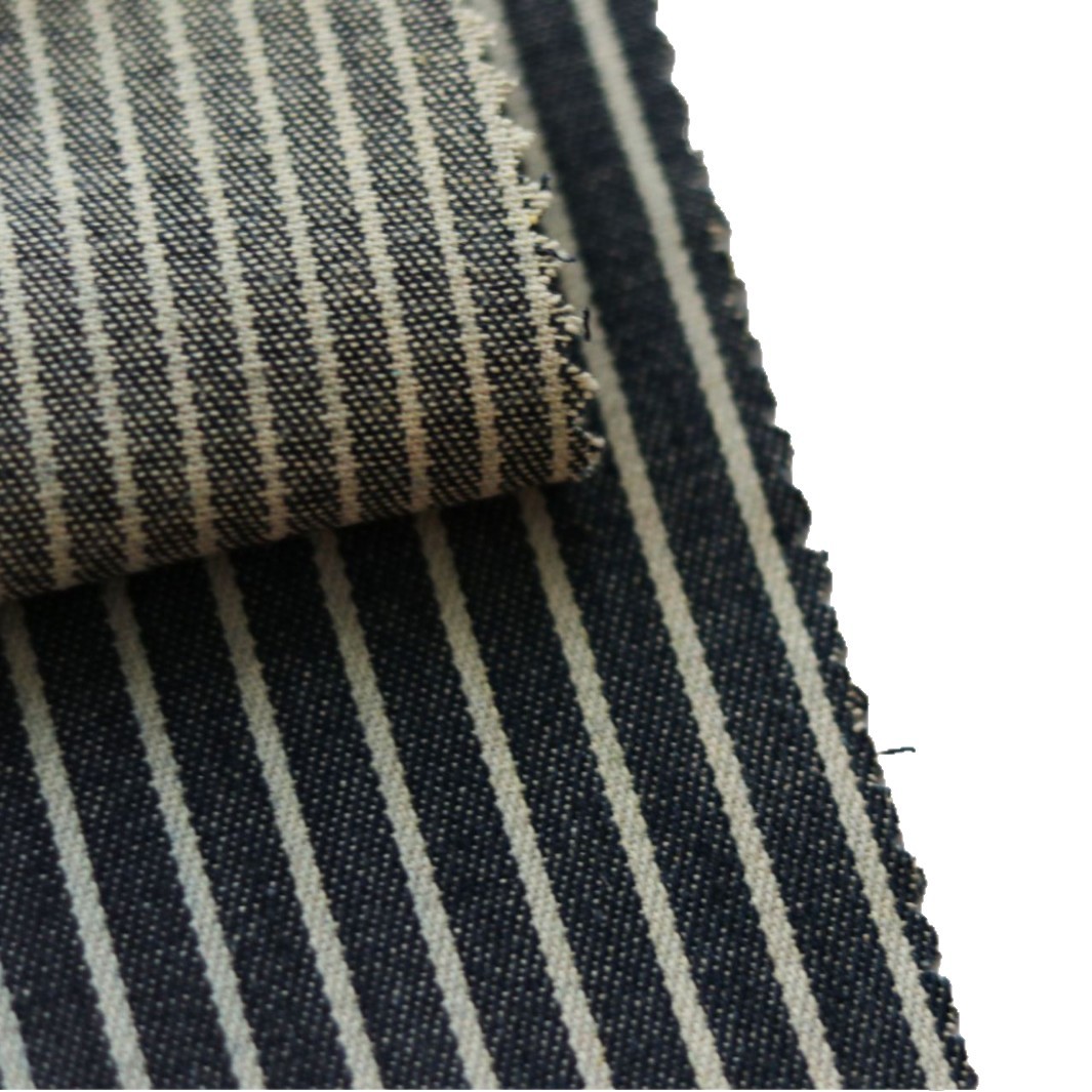 [Denim] Jacquard tecido azul denim rayas sombrero pantalones almohada tela artesanía image 5