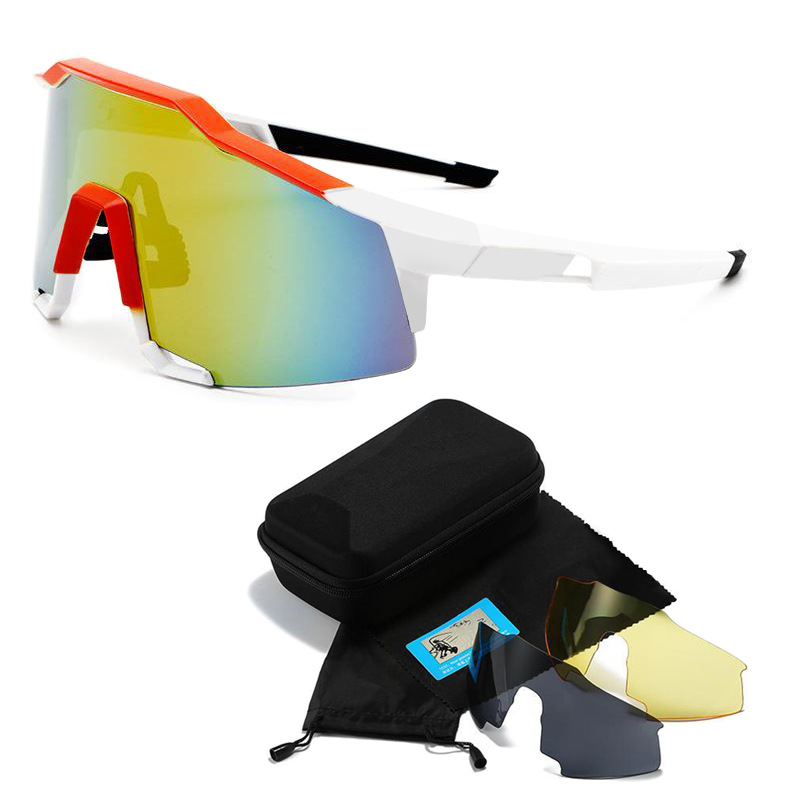 New men's and women's outdoor sunglasses, colorful bicycle frame, windproof riding sunglasses_voghion.com